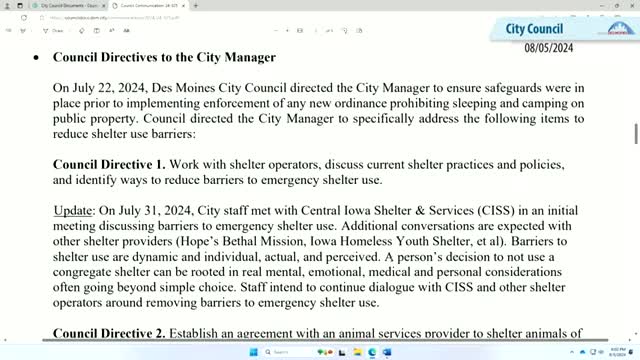 Des Moines Council debates housing crisis and new camping ordinances amid rising homelessness