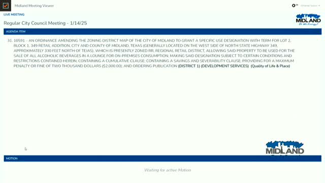 Midland City Council approves funding, zoning changes and bond measures in January meeting