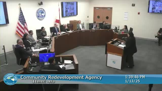 CRA authorizes negotiations for North Greenwood container‑village project, $500,000 in CRA funding proposed