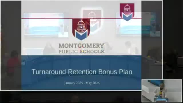 District staff present governor-funded turnaround retention-bonus plan for three schools