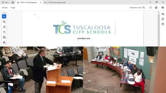 Tuscaloosa City Schools reports modest revenue uptick in October; staff warn of a planned 4–5% budget reduction