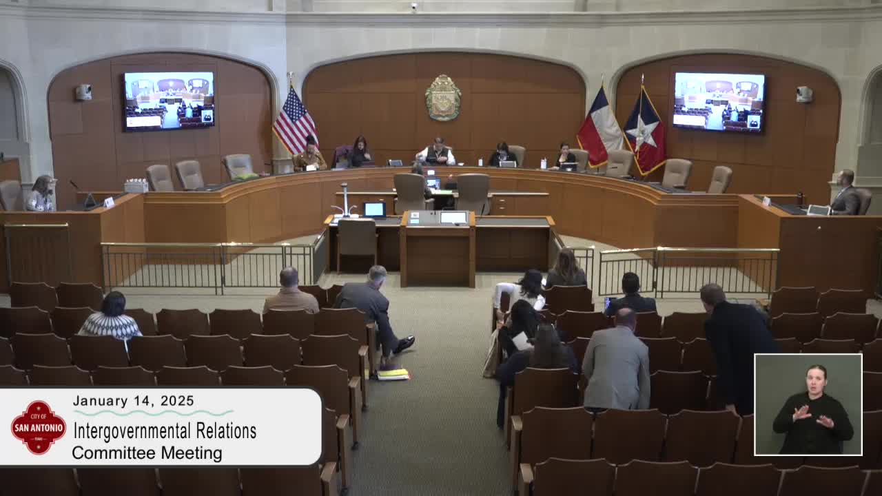 San Antonio staff brief council committee on state legislative session; track hundreds of bills including DEI, e-cigarette and pension measures