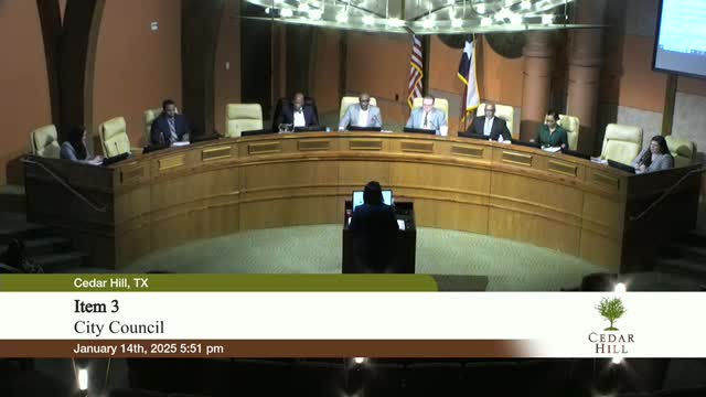 Cedar Hill council hears detailed five‑year strategic plan draft, staff to return with one‑year work plan