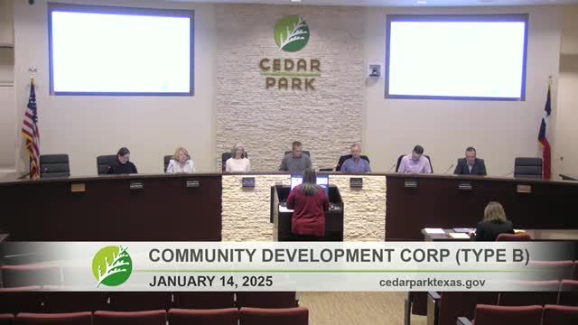 Cedar Park Type B reports $10.4M unaudited year-end fund balance; holds Lakeline path funds pending CAMPO decision