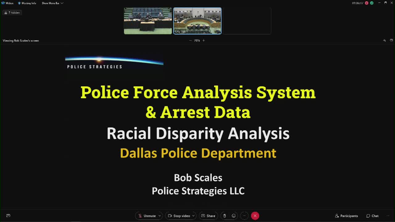 Police data consultant tells Dallas oversight board disparities reflect reported suspects, not population