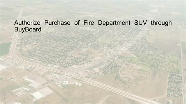 Council authorizes SUV for fire department command use