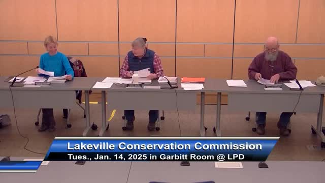 Votes at a glance: Lakeville Conservation Commission (Jan. 14) — continuances, orders and next steps