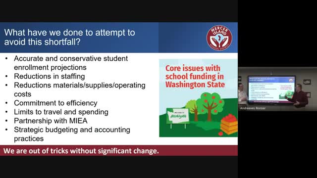 Mercer Island School District faces funding crisis amid state budget shortfalls and rising costs