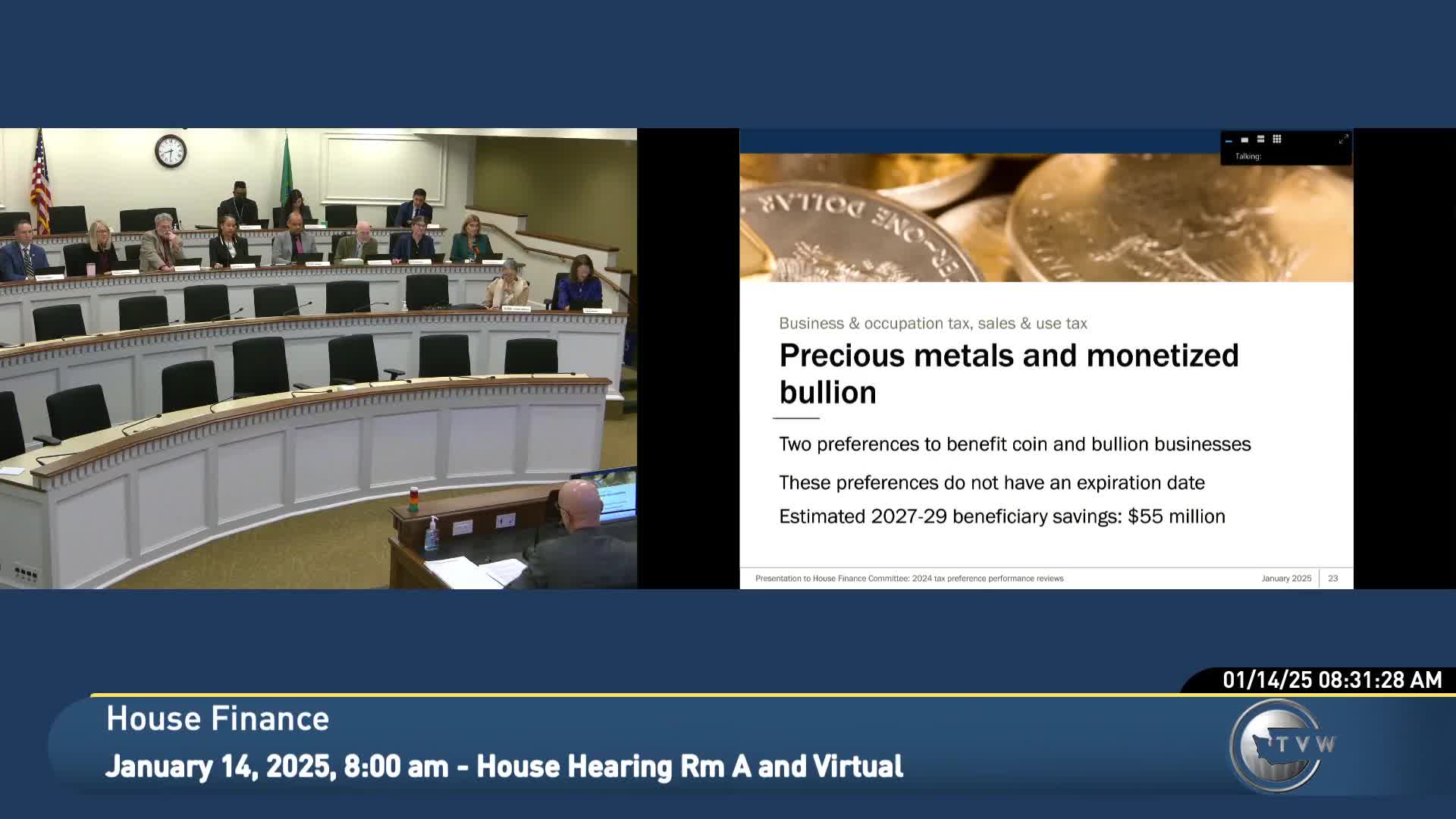 JLARC: Precious‑metals tax preferences grew sharply; competitiveness effect unclear