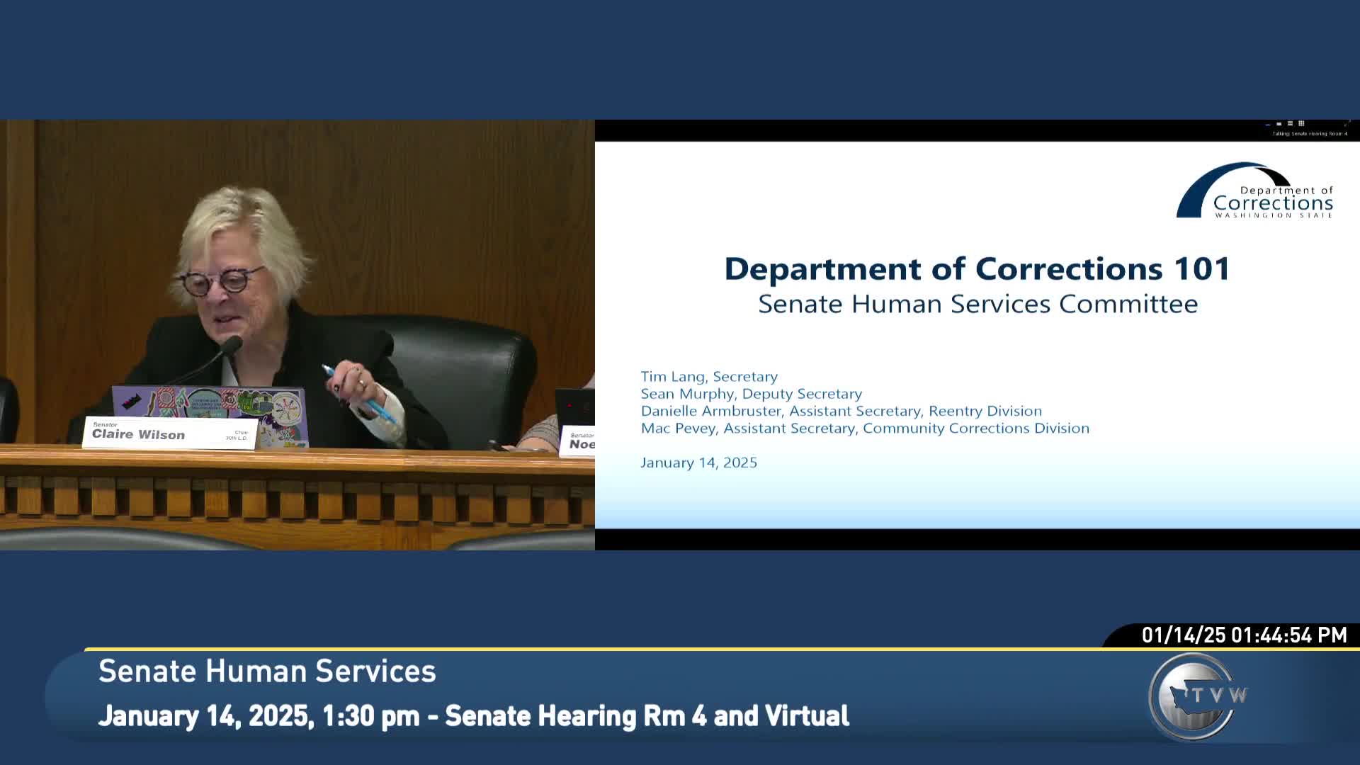 Incoming DOC secretary briefs Human Services Committee on staffing, health care and reentry priorities
