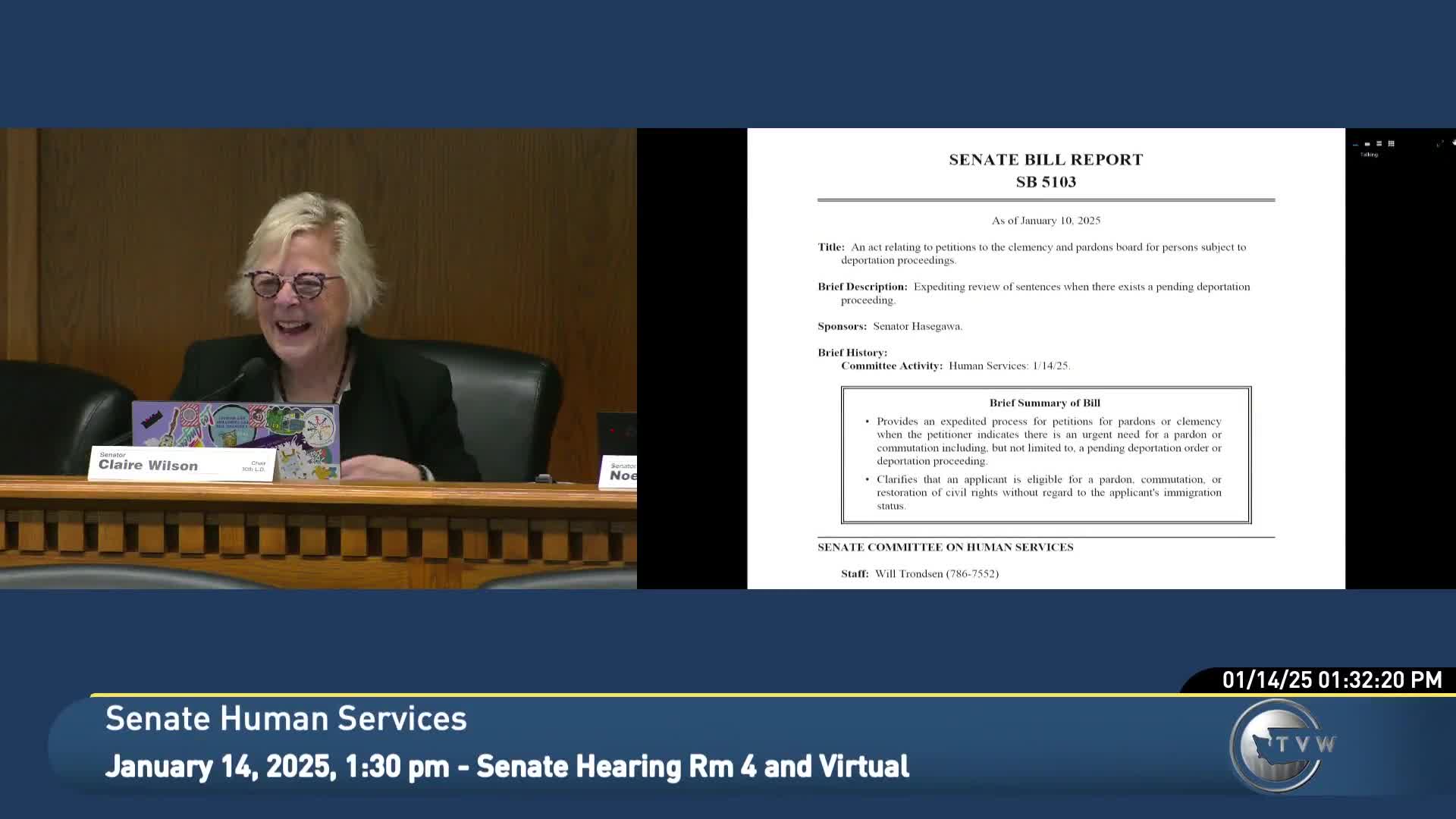 Committee hears briefing on bill to speed pardons and clemency petitions for people facing deportation