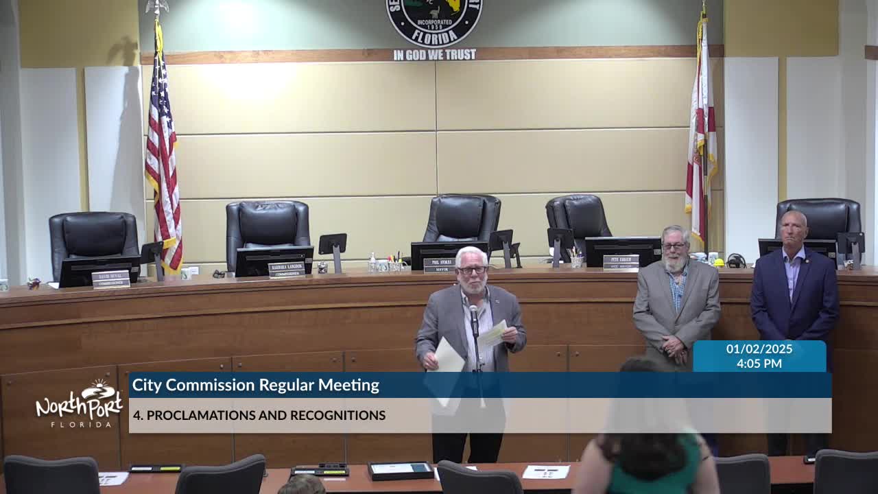 North Port commission proclaims National CRNA Week, honors parks professionals and welcomes 15 new city employees