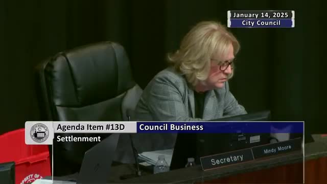 Council approves three closed‑session settlements and several routine appointments and licenses