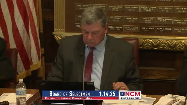 Selectmen accept donations to fire and police departments and annual royalty payment from LaRusso Materials