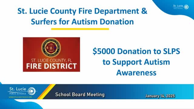 Firefighters’ association donates $5,000 to autism classroom supports, district thanks donor
