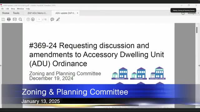 Committee sets public hearing on ADU changes required by state law, opens parallel track for local tweaks