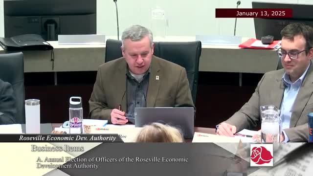 Roseville EDA elects officers for 2025; Schroeder reappointed treasurer