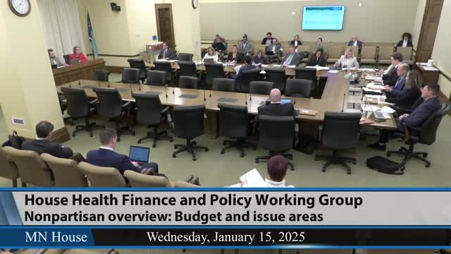 Staff outlines Medical Assistance and MinnesotaCare enrollment, benefits and financing