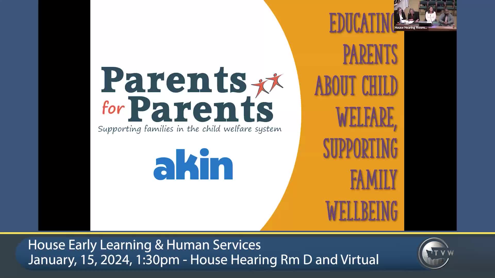 Parents for Parents program: evaluation shows higher reunification; state funding request included in governor's budget