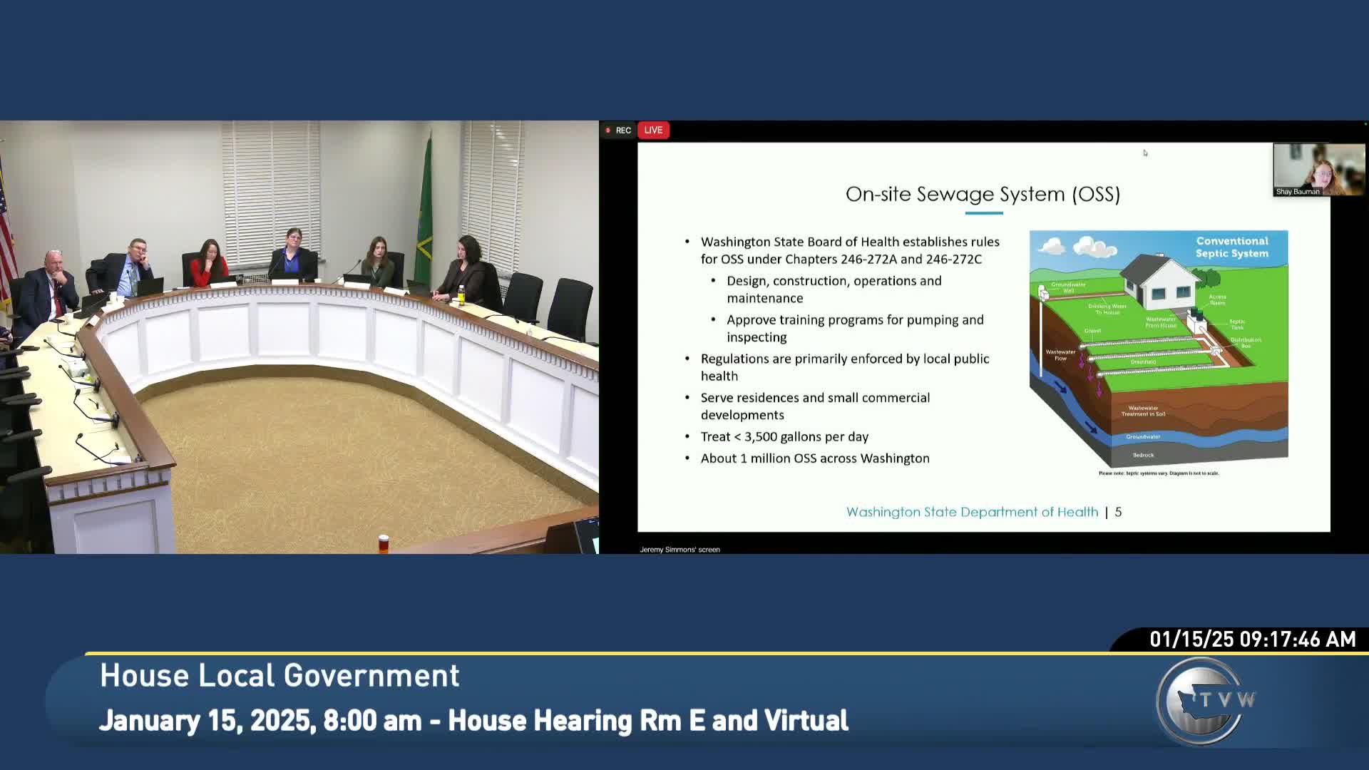 State health officials outline septic rules, data gaps and costs; property-transfer inspections phased to 2027