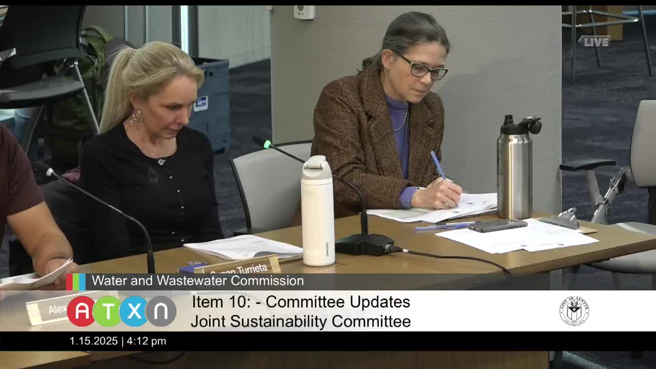 Joint Sustainability Committee update: low-carbon concrete pilot lessons and urban-forest goals presented to commission