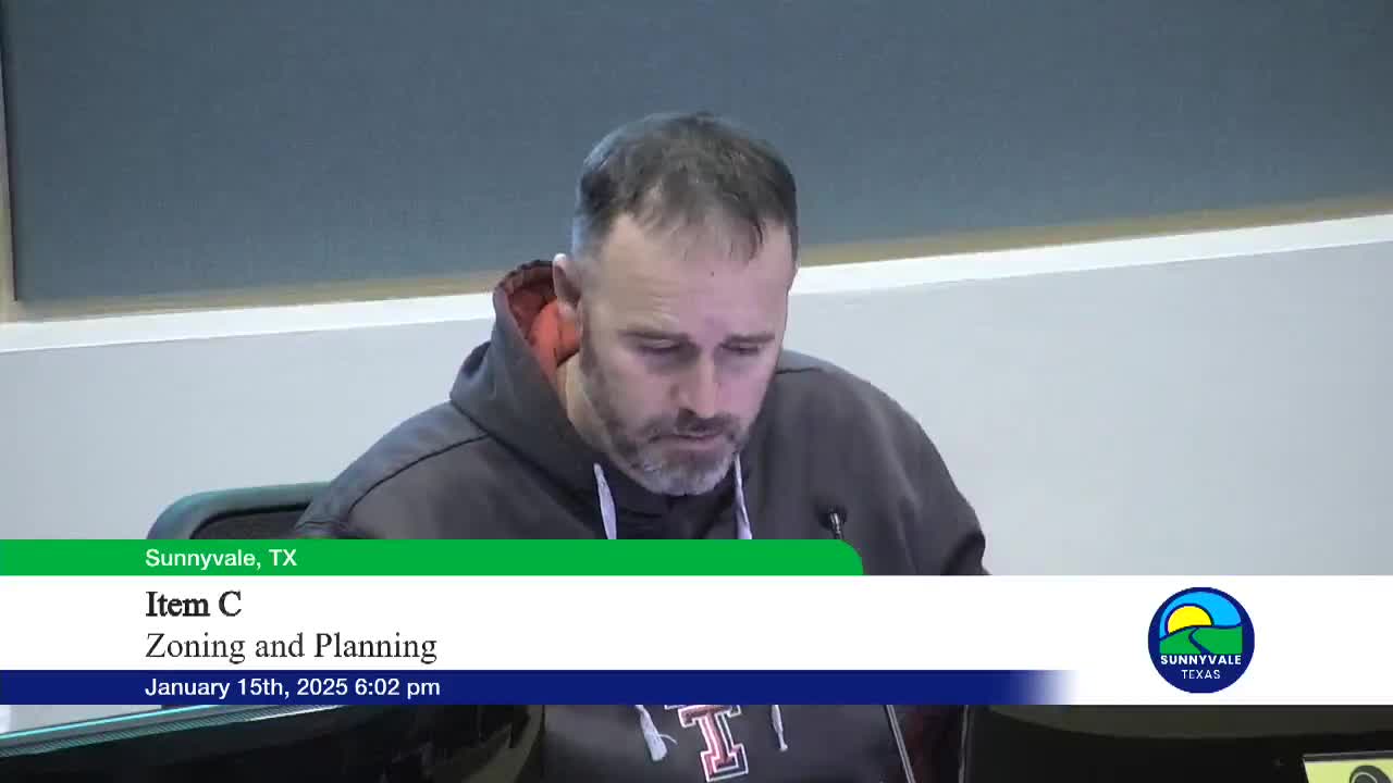 Sunnyvale Planning and Zoning Commission approves consent agenda, adjourns Jan. 15 meeting