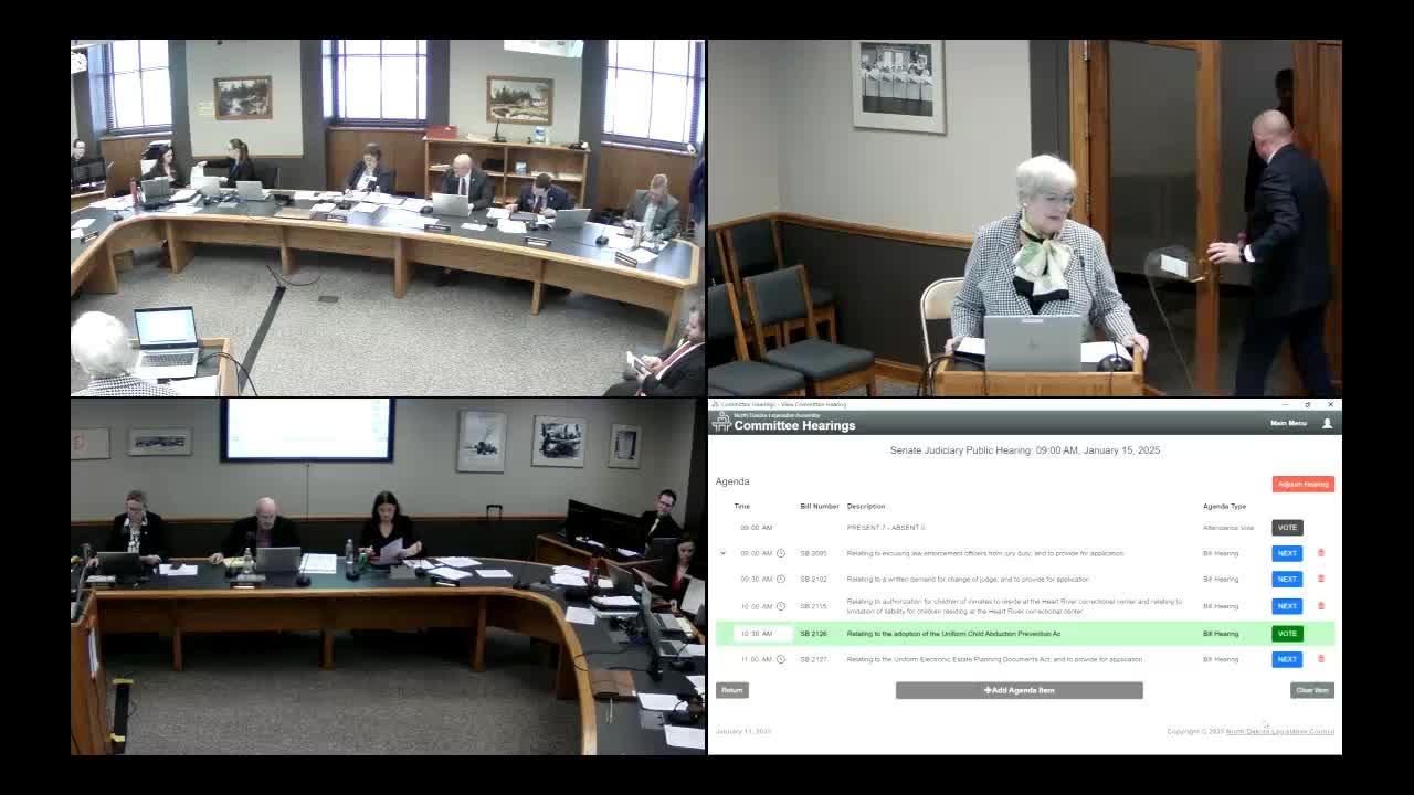 Senate Judiciary committee issues mixed recommendations on jury-duty bill and advances several uniform and records bills