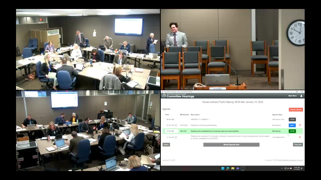 Committee hears bill to create court process for reinstating terminated parental rights