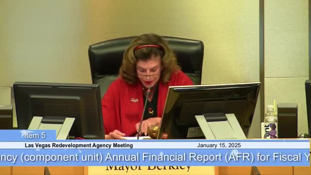 Las Vegas RDA accepts clean audit for fiscal year 2024