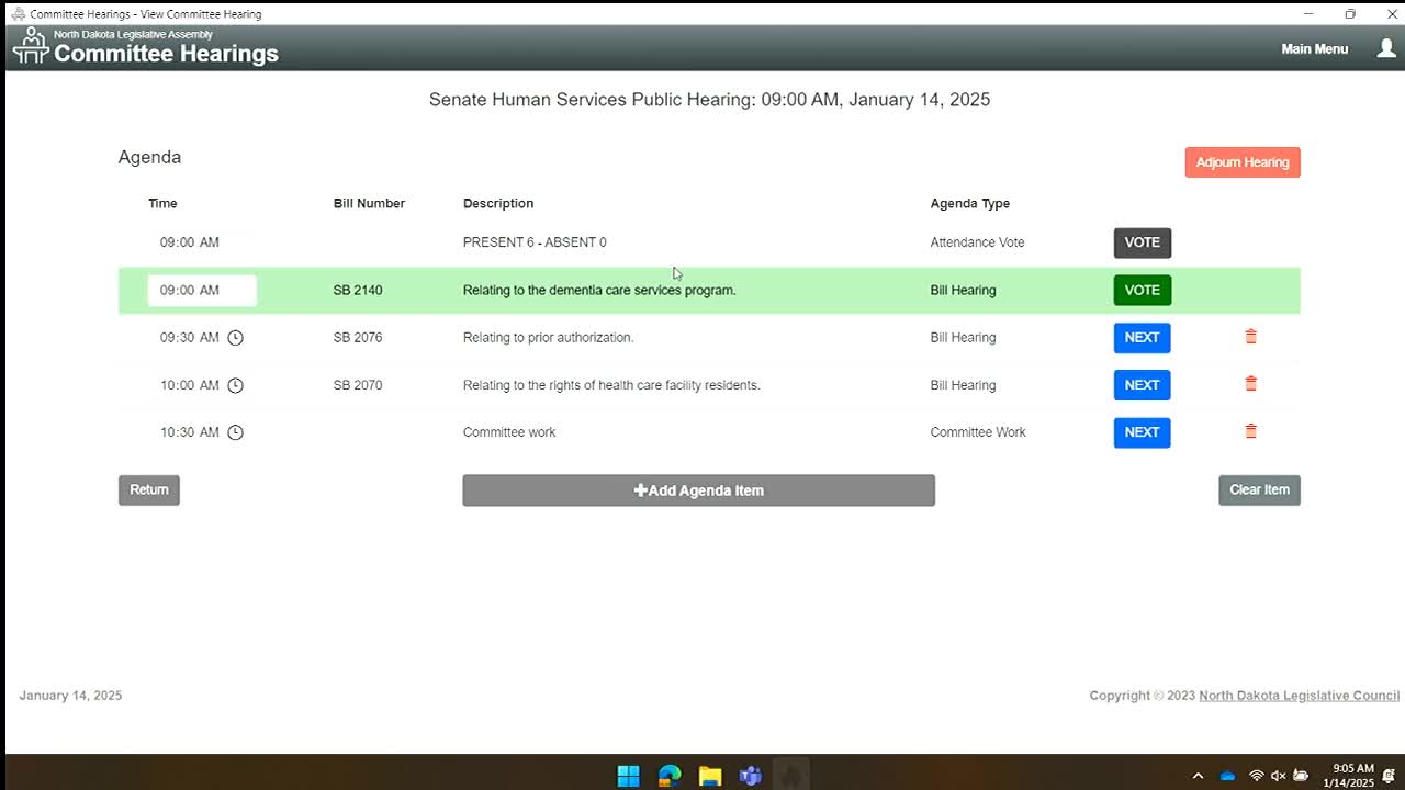 Senate Human Services Committee advances bill updating dementia care services program