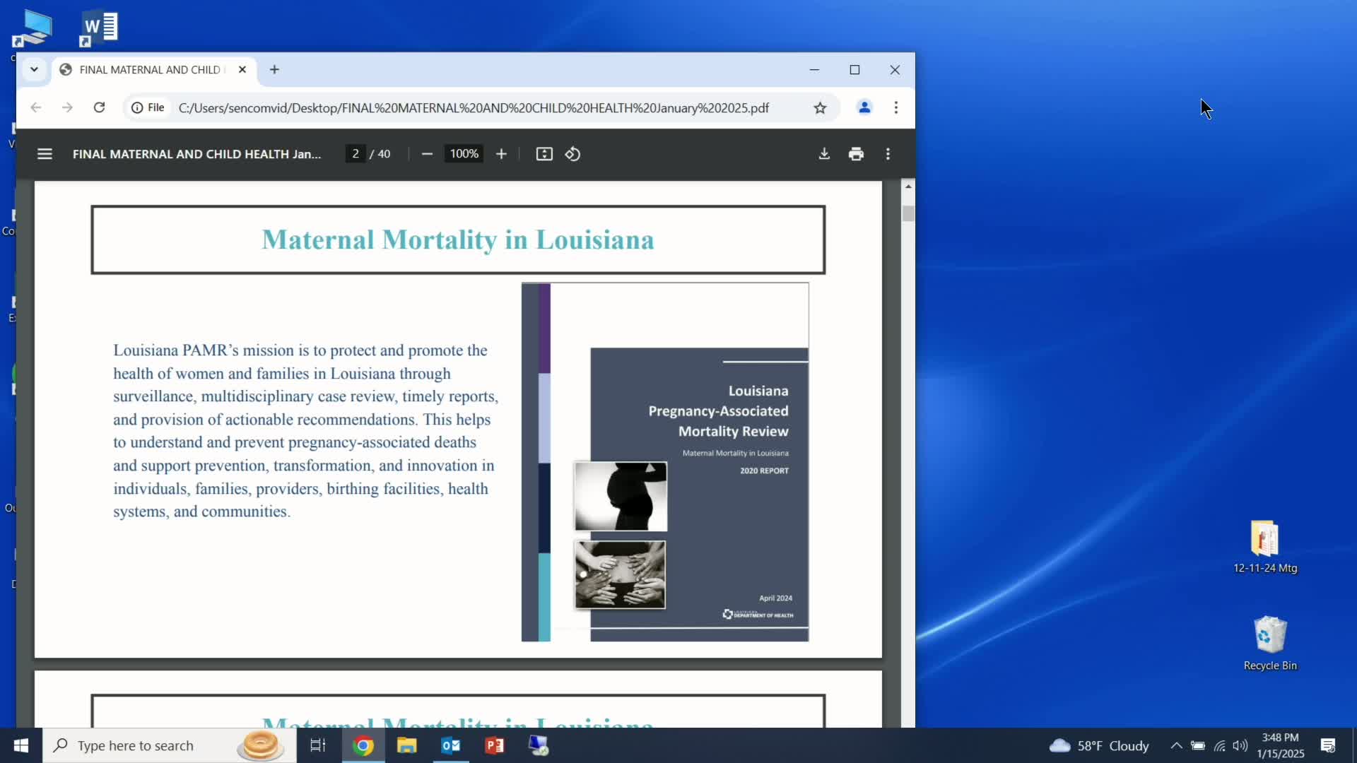 Louisiana maternal mortality report reveals 93% of deaths potentially preventable