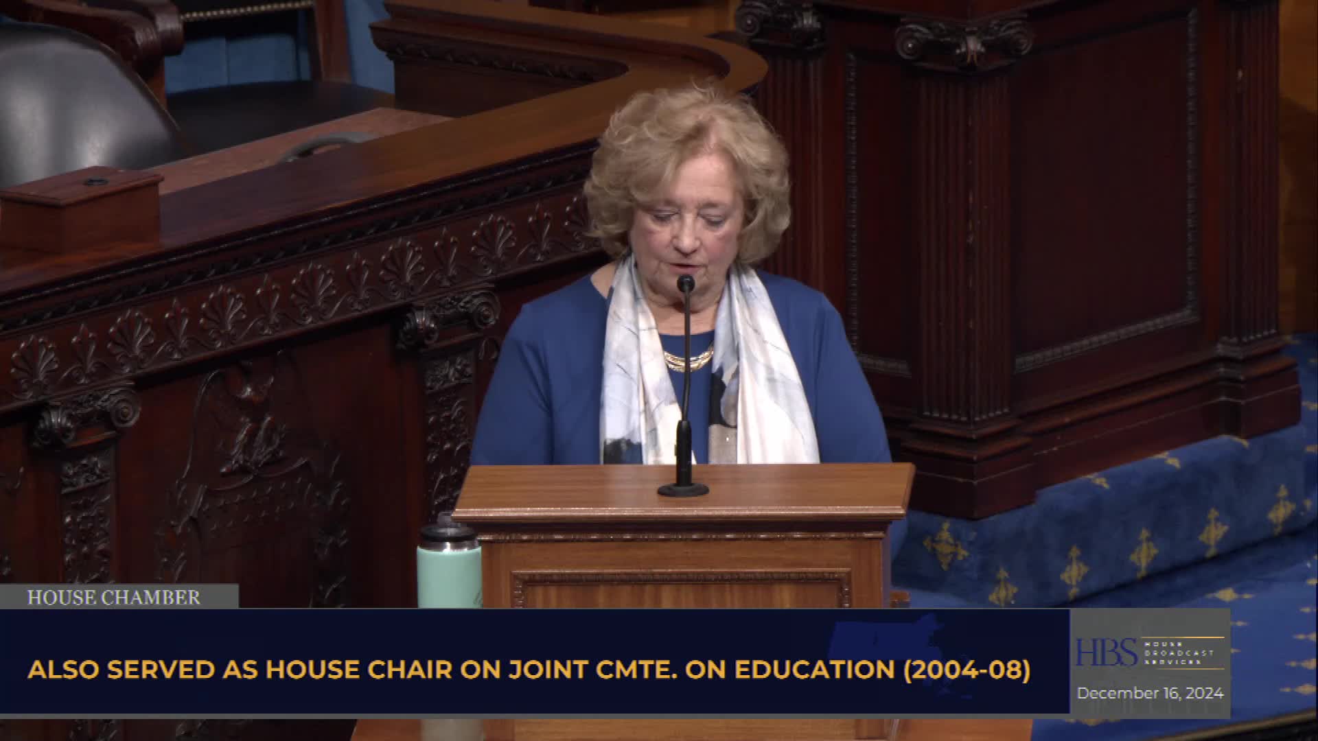 Representative Wasser bids emotional farewell after 26 years of service in Massachusetts House