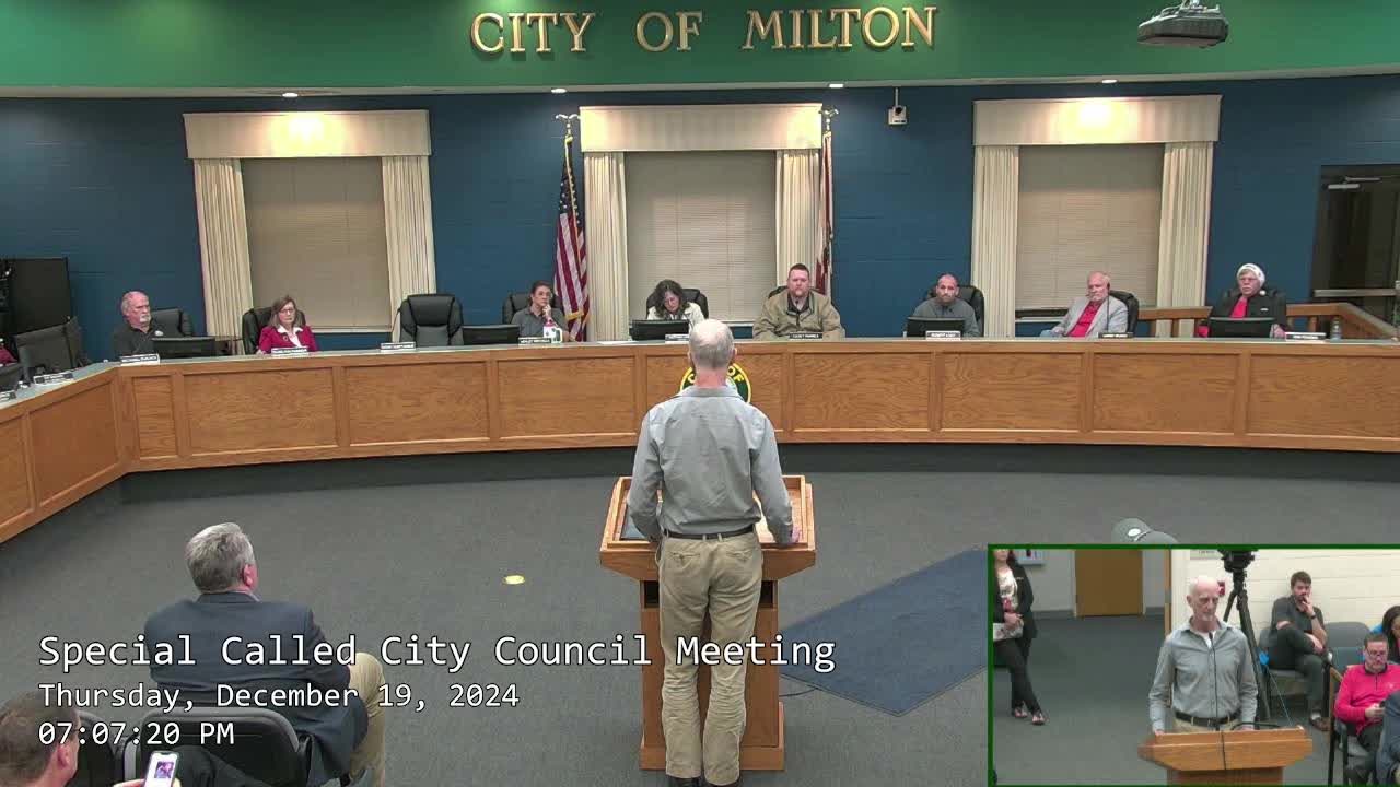 Milton residents urge city council to protect Blackwater River from infrastructure projects
