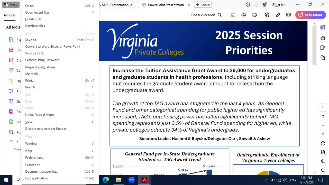 Council of Independent Colleges urges $6,000 TAG, nursing and mental‑health investments to sustain nonprofit colleges