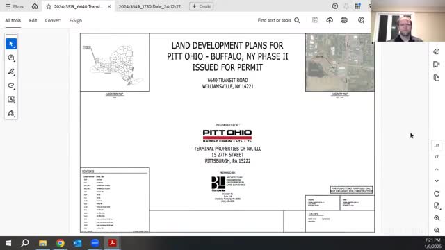 Planning board tables Pitt Ohio terminal expansion; variance and parking details still needed