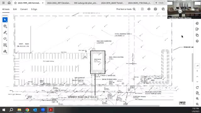 Planning board recommends site plan for Kennedy Road storage/office building, contingent on EAC sign-off
