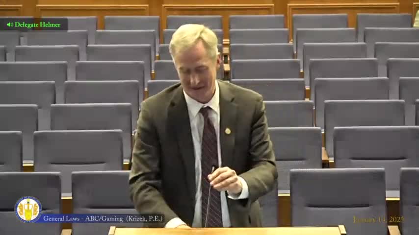 Subcommittee approves HB 1703 to clarify Virginia ABC 'three-tier' code language; bill passes 8–0