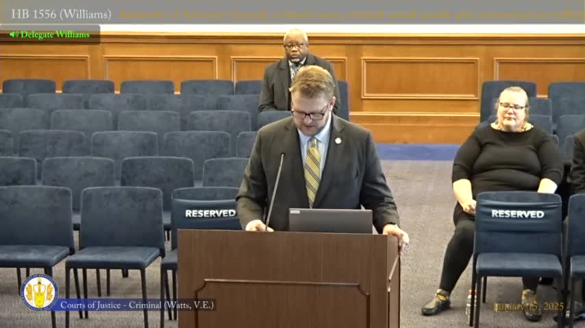 Virginia Attorney General seeks expanded powers to prosecute child trafficking cases across counties