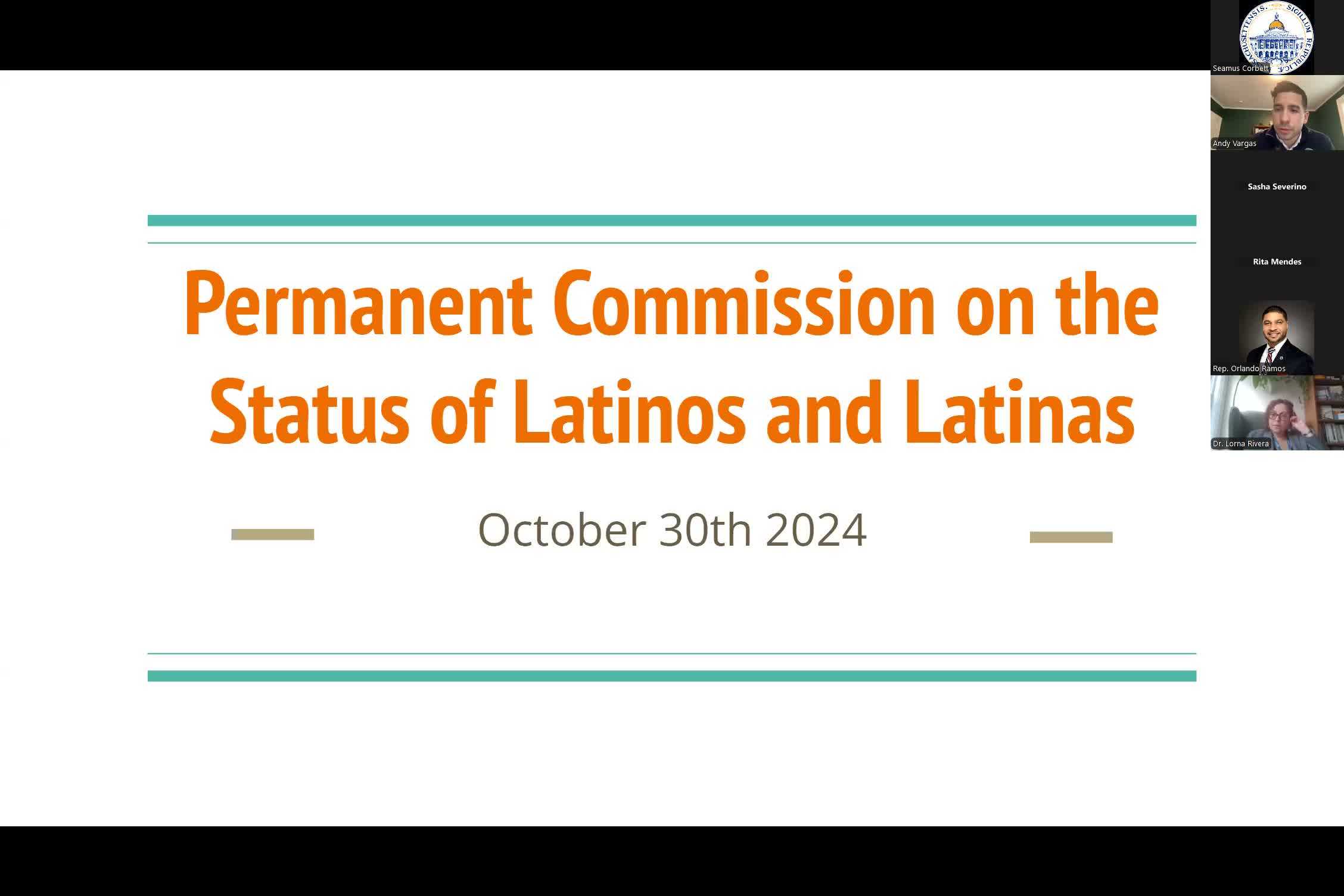 New Permanent Commission on the Status of Latinos and Latinas holds organizational meeting, plans officer elections and hiring