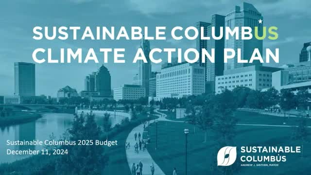 Sustainable Columbus budgets workforce and efficiency programs, cites multiple federal grants