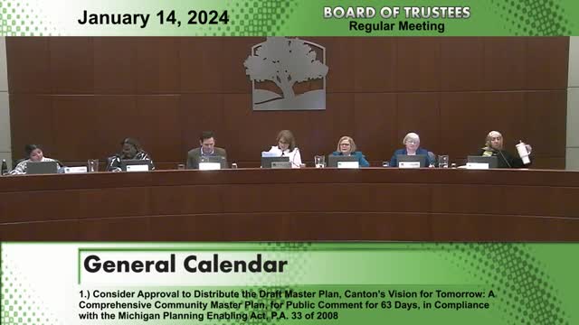 Canton Township board authorizes 63-day public review of draft master plan