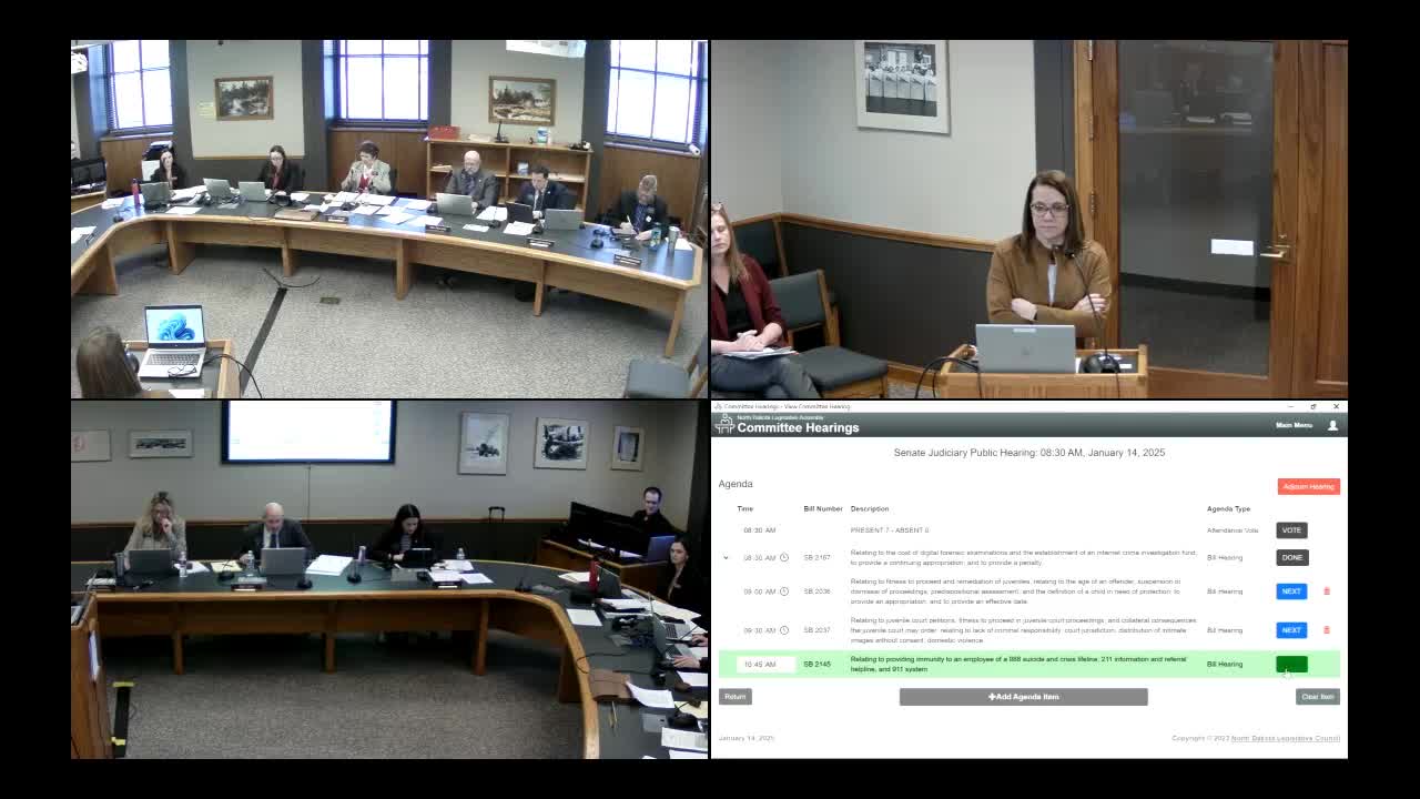 Committee recommends immunity for 988, 211 and 911 operators who follow standards