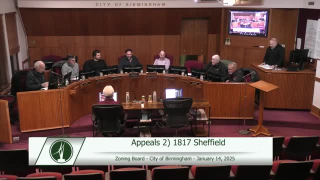 BZA approves three variances for 1817 Sheffield to allow rear addition, boxed bay and porch