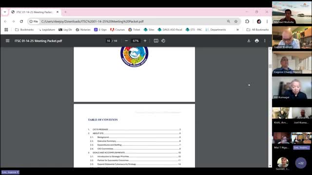 State IT strategic plan presented; steering committee debates cadence, subcommittees and budget alignment