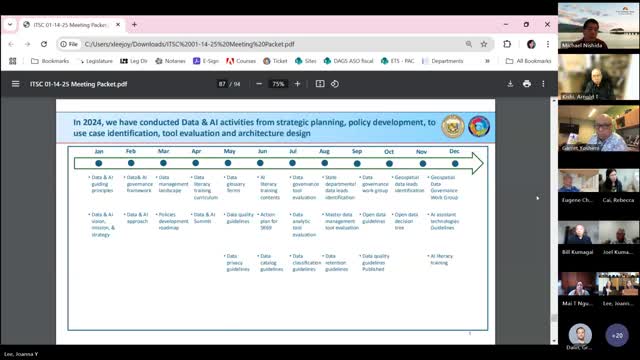 State chief data officer outlines data and AI strategy, requests governance tools and staffing