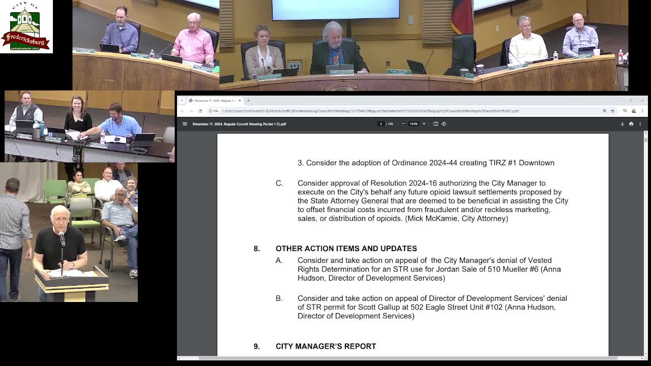 Frederickford resident urges council to prioritize local needs over tourist attractions