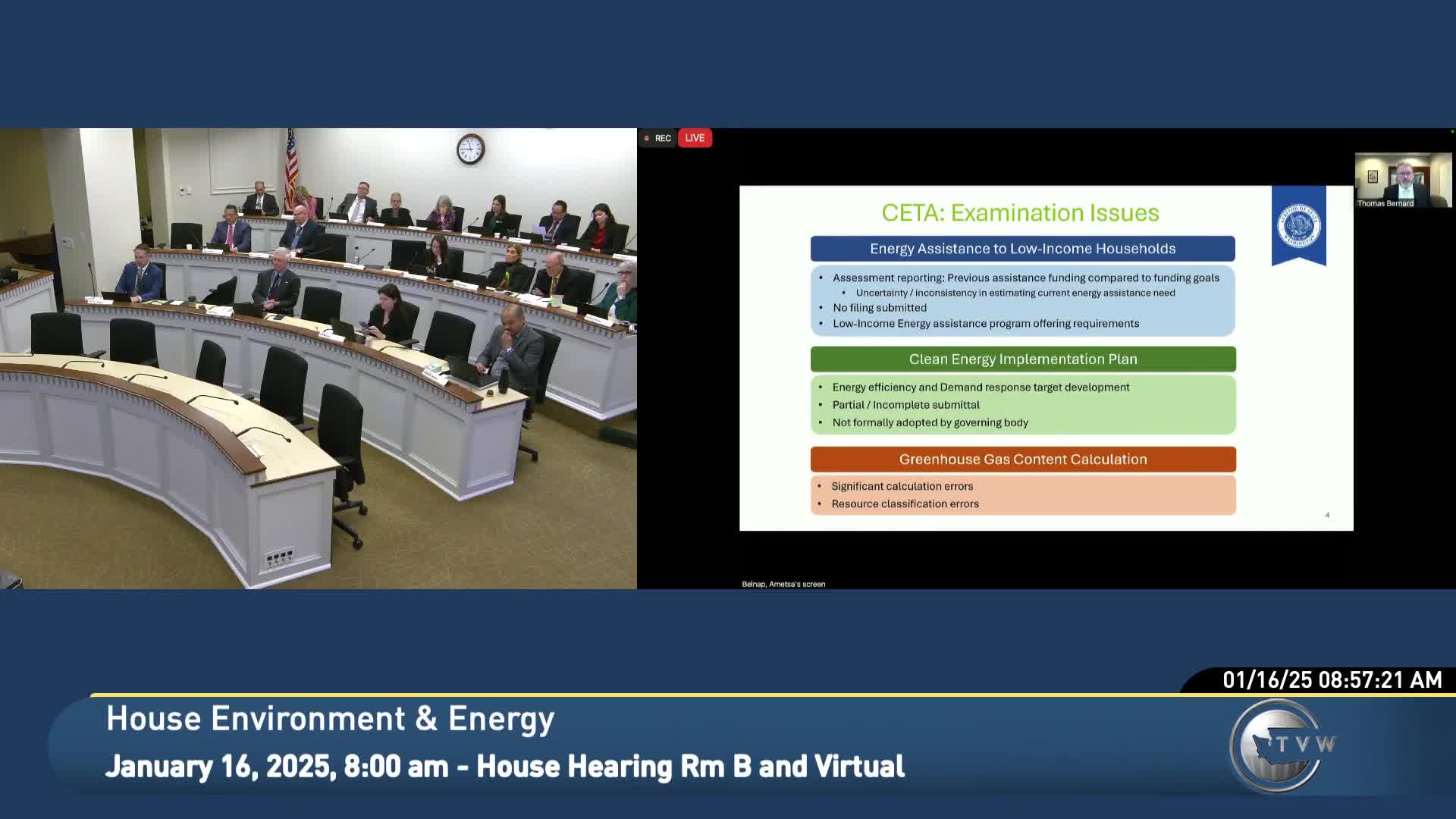 Officials brief committee on Clean Energy Transformation Act progress, highlight compliance gaps and reliability questions