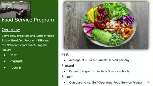 Plainfield SD 202 staff recommend continuing Aramark contract while setting higher performance targets; in‑house option remains under study