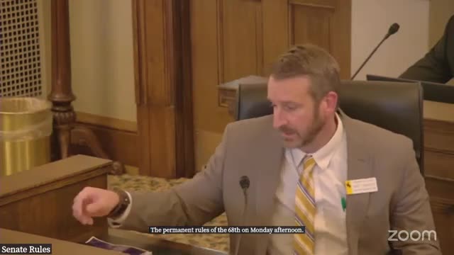 Wyoming Senate rules committee reviews minor cleanup to Rule 15-7, repeal of COVID-era Rule 18-1