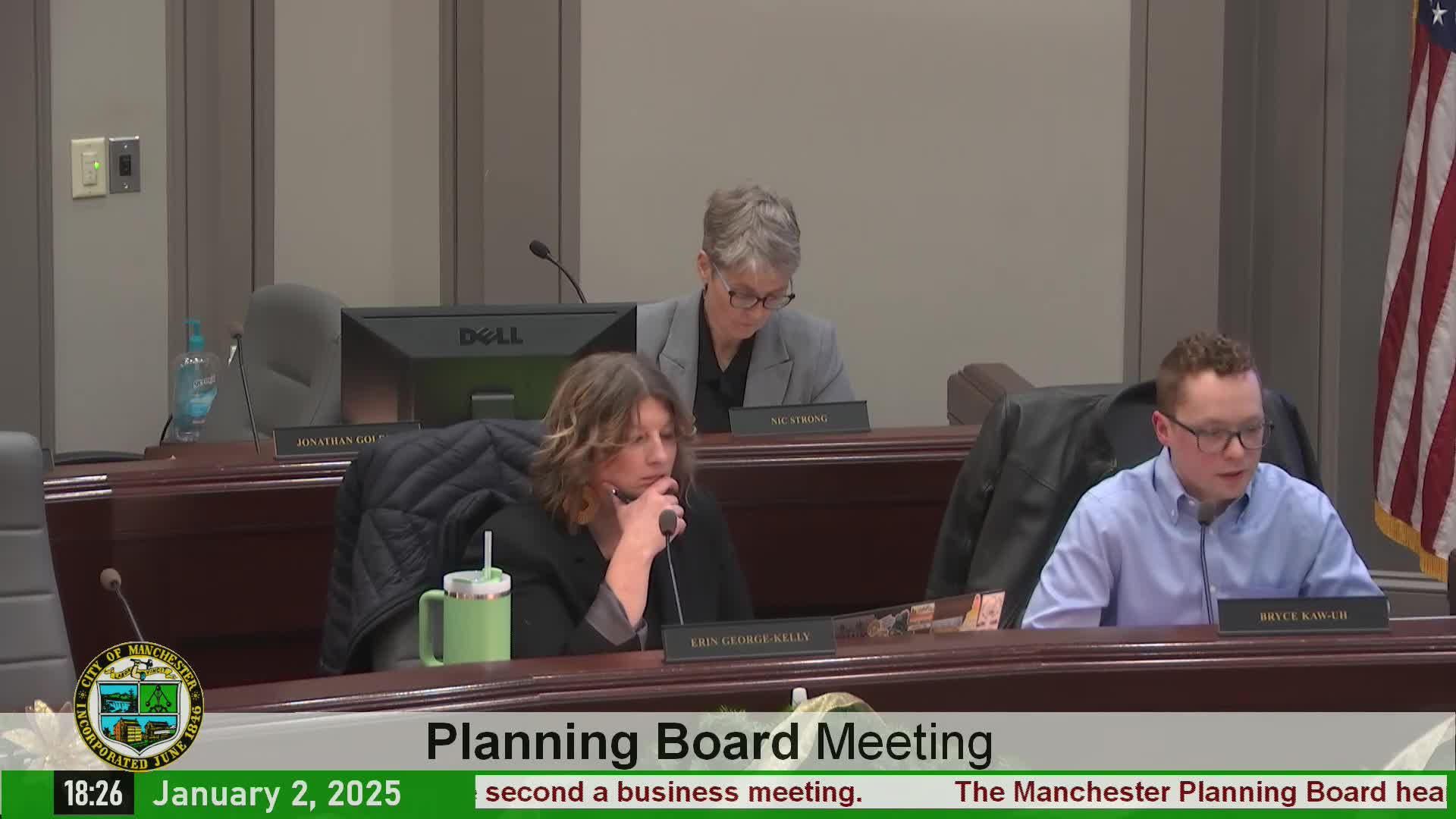 Board closes public hearing on Gosse Falls auto-repair parking expansion; waiver requested for shade trees